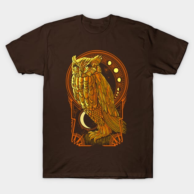 Owl Nouveau T-Shirt by qetza